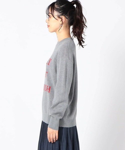 Grand PARK（グランドパーク）の「ジャガード配色ロゴニット（ニット/セーター・レディース・グレー/ネイビー/ホワイト・FREE）」の22枚目の写真