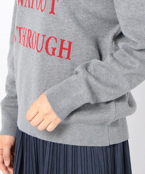 Grand PARK（グランドパーク）の「ジャガード配色ロゴニット（ニット/セーター・レディース・グレー/ネイビー/ホワイト・FREE）」の20枚目の写真