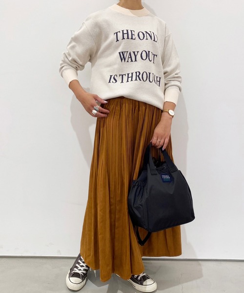 Grand PARK（グランドパーク）の「ジャガード配色ロゴニット（ニット/セーター・レディース・グレー/ネイビー/ホワイト・FREE）」の13枚目の写真