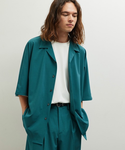 JUNRED(ジュンレッド)の「セットアップ対応 / エアリーストレッチドルマンシャツ(シャツ/ブラウス・メンズ・ライトグレー/ブラック/グリーン系その他/ブルー系その他4・S/M/L)」の3枚目の写真