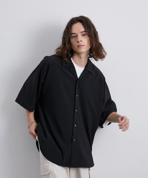 JUNRED(ジュンレッド)の「セットアップ対応 / エアリーストレッチドルマンシャツ(シャツ/ブラウス・メンズ・ライトグレー/ブラック/グリーン系その他/ブルー系その他4・S/M/L)」の11枚目の写真