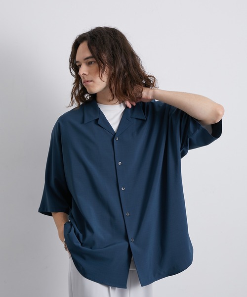 JUNRED(ジュンレッド)の「セットアップ対応 / エアリーストレッチドルマンシャツ(シャツ/ブラウス・メンズ・ライトグレー/ブラック/グリーン系その他/ブルー系その他4・S/M/L)」の18枚目の写真