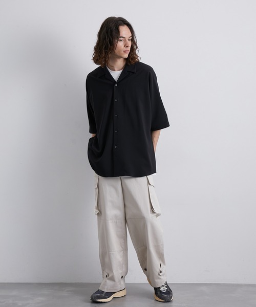 JUNRED(ジュンレッド)の「セットアップ対応 / エアリーストレッチドルマンシャツ(シャツ/ブラウス・メンズ・ライトグレー/ブラック/グリーン系その他/ブルー系その他4・S/M/L)」の12枚目の写真