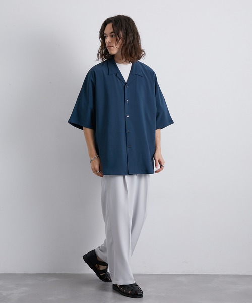 JUNRED(ジュンレッド)の「セットアップ対応 / エアリーストレッチドルマンシャツ(シャツ/ブラウス・メンズ・ライトグレー/ブラック/グリーン系その他/ブルー系その他4・S/M/L)」の19枚目の写真