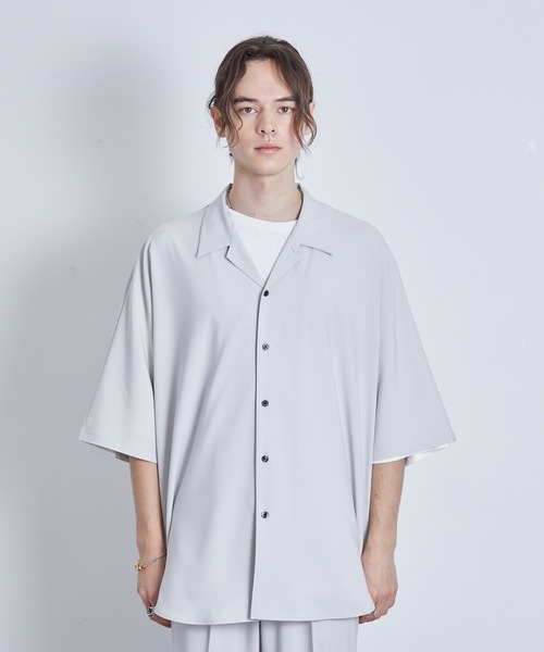 JUNRED(ジュンレッド)の「セットアップ対応 / エアリーストレッチドルマンシャツ(シャツ/ブラウス・メンズ・ライトグレー/ブラック/グリーン系その他/ブルー系その他4・S/M/L)」の13枚目の写真