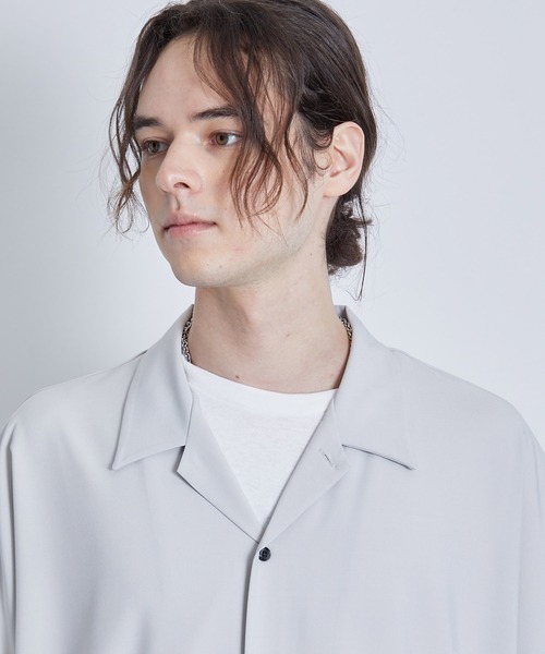 JUNRED(ジュンレッド)の「セットアップ対応 / エアリーストレッチドルマンシャツ(シャツ/ブラウス・メンズ・ライトグレー/ブラック/グリーン系その他/ブルー系その他4・S/M/L)」の7枚目の写真