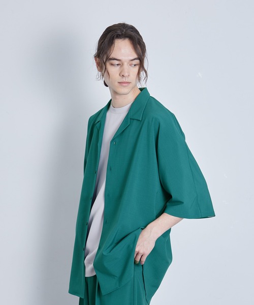 JUNRED(ジュンレッド)の「セットアップ対応 / エアリーストレッチドルマンシャツ(シャツ/ブラウス・メンズ・ライトグレー/ブラック/グリーン系その他/ブルー系その他4・S/M/L)」の21枚目の写真