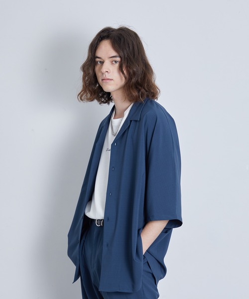 JUNRED(ジュンレッド)の「セットアップ対応 / エアリーストレッチドルマンシャツ(シャツ/ブラウス・メンズ・ライトグレー/ブラック/グリーン系その他/ブルー系その他4・S/M/L)」の15枚目の写真