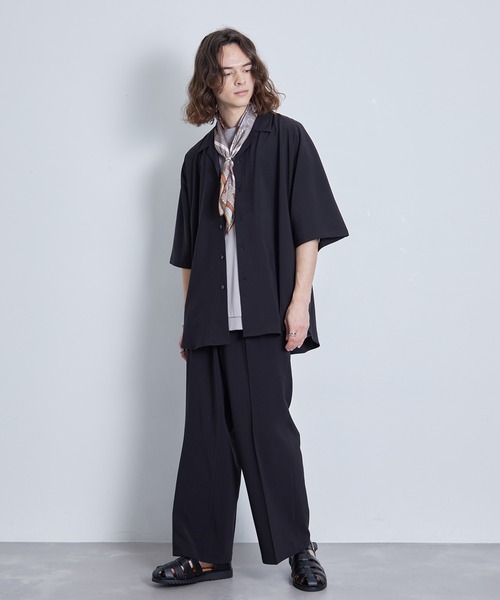 JUNRED(ジュンレッド)の「セットアップ対応 / エアリーストレッチドルマンシャツ(シャツ/ブラウス・メンズ・ライトグレー/ブラック/グリーン系その他/ブルー系その他4・S/M/L)」の9枚目の写真