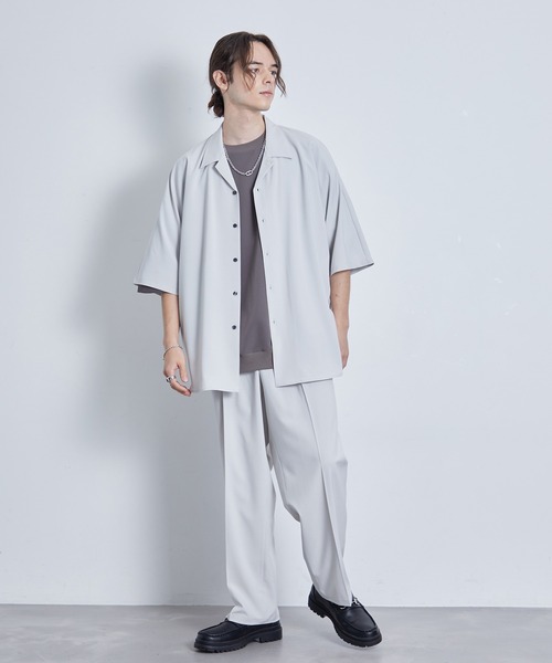 JUNRED(ジュンレッド)の「セットアップ対応 / エアリーストレッチドルマンシャツ(シャツ/ブラウス・メンズ・ライトグレー/ブラック/グリーン系その他/ブルー系その他4・S/M/L)」の22枚目の写真