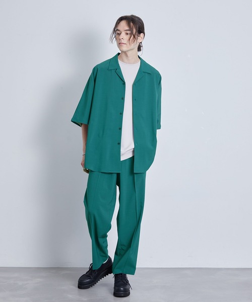 JUNRED(ジュンレッド)の「セットアップ対応 / エアリーストレッチドルマンシャツ(シャツ/ブラウス・メンズ・ライトグレー/ブラック/グリーン系その他/ブルー系その他4・S/M/L)」の10枚目の写真