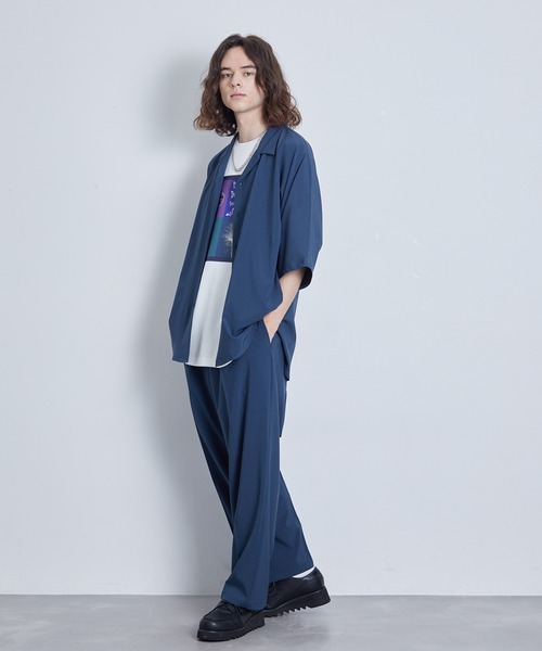 JUNRED(ジュンレッド)の「セットアップ対応 / エアリーストレッチドルマンシャツ(シャツ/ブラウス・メンズ・ライトグレー/ブラック/グリーン系その他/ブルー系その他4・S/M/L)」の17枚目の写真