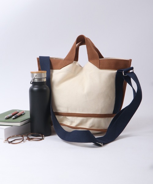 ROOTOTE(ルートート)の「ROOTOTE オーガニックコットンキャンバス2WAYトートBAG(トートバッグ・メンズ・アイボリー系/アイボリー系1/アイボリー系2/アイボリー系3・FREE)」の13枚目の写真