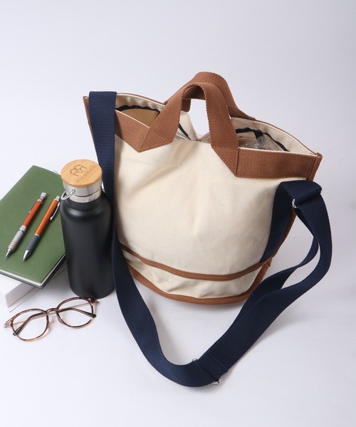 ROOTOTE(ルートート)の「ROOTOTE オーガニックコットンキャンバス2WAYトートBAG(トートバッグ・メンズ・アイボリー系/アイボリー系1/アイボリー系2/アイボリー系3・FREE)」の14枚目の写真