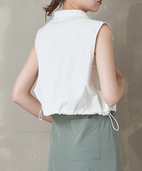 Lull（ルル）の「【Lull / ルル】ミリタリーショートベスト（ベスト・レディース・ブラック/カーキ/オフホワイト・ONESIZE）」の8枚目の写真