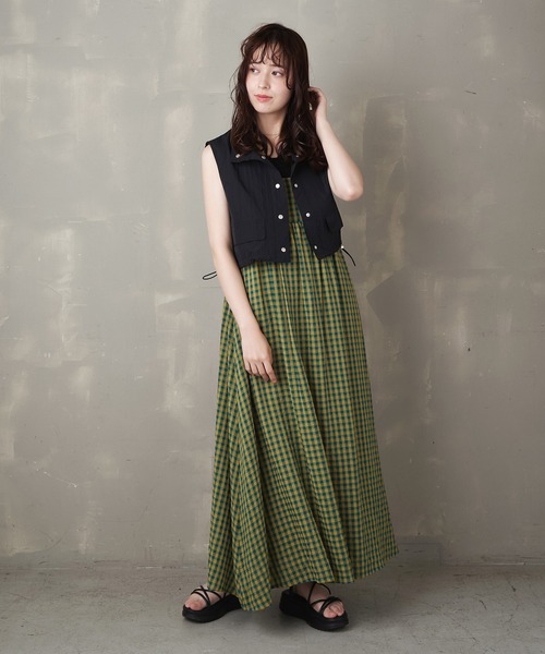 Lull（ルル）の「【Lull / ルル】ミリタリーショートベスト（ベスト・レディース・ブラック/カーキ/オフホワイト・ONESIZE）」の11枚目の写真