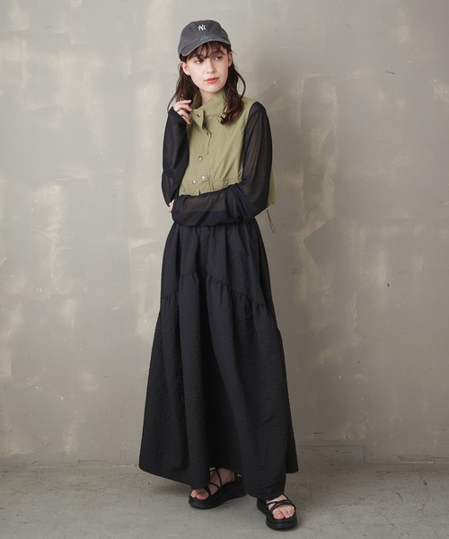 Lull（ルル）の「【Lull / ルル】ミリタリーショートベスト（ベスト・レディース・ブラック/カーキ/オフホワイト・ONESIZE）」の13枚目の写真