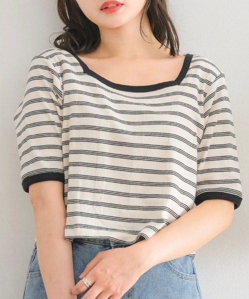 RETRO GIRL(レトロガール)の「テレコマルチボーダーTee(Tシャツ/カットソー・レディース・ブラック系その他/ブルー系その他3/グリーン系その他3/レッド系その他3・FREE)」の3枚目の写真