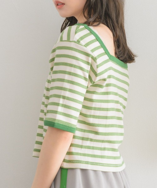 RETRO GIRL(レトロガール)の「テレコマルチボーダーTee(Tシャツ/カットソー・レディース・ブラック系その他/ブルー系その他3/グリーン系その他3/レッド系その他3・FREE)」の8枚目の写真