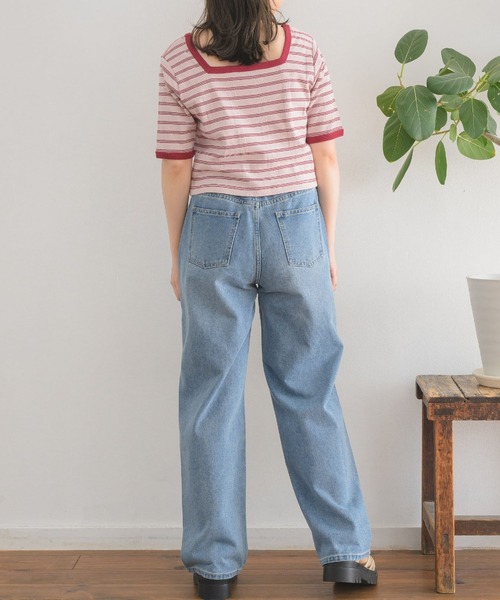 RETRO GIRL(レトロガール)の「テレコマルチボーダーTee(Tシャツ/カットソー・レディース・ブラック系その他/ブルー系その他3/グリーン系その他3/レッド系その他3・FREE)」の5枚目の写真