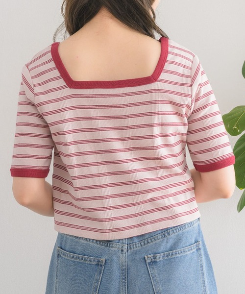 RETRO GIRL(レトロガール)の「テレコマルチボーダーTee(Tシャツ/カットソー・レディース・ブラック系その他/ブルー系その他3/グリーン系その他3/レッド系その他3・FREE)」の6枚目の写真