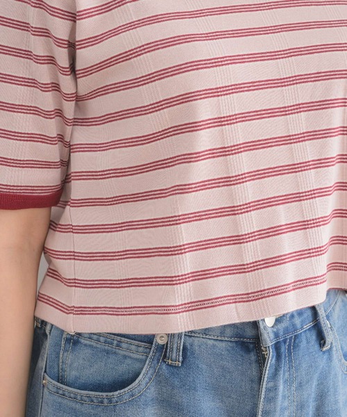 RETRO GIRL(レトロガール)の「テレコマルチボーダーTee(Tシャツ/カットソー・レディース・ブラック系その他/ブルー系その他3/グリーン系その他3/レッド系その他3・FREE)」の9枚目の写真