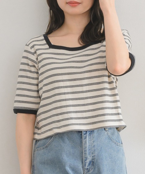RETRO GIRL(レトロガール)の「テレコマルチボーダーTee(Tシャツ/カットソー・レディース・ブラック系その他/ブルー系その他3/グリーン系その他3/レッド系その他3・FREE)」の13枚目の写真