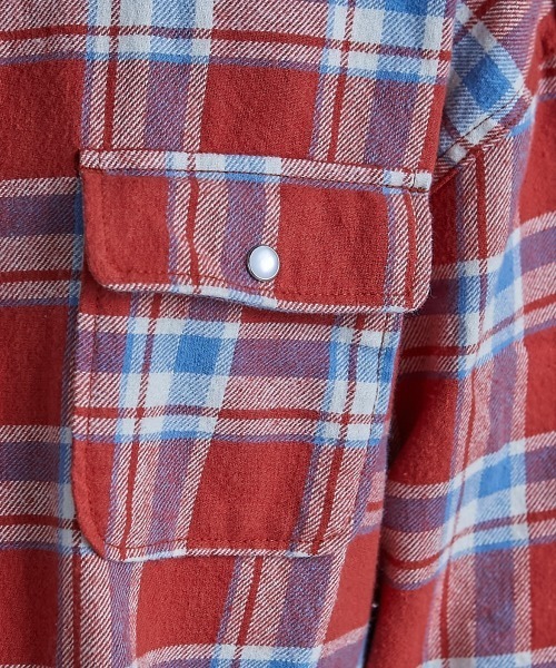 GEVS.（ジェイヴィス）の「＜大きいサイズ＞ 綿100％チェックチュニックシャツ GEVS.（シャツ/ブラウス・レディース・ブルー系/ピンク系・3L/5L/L/LL/4L）」の21枚目の写真