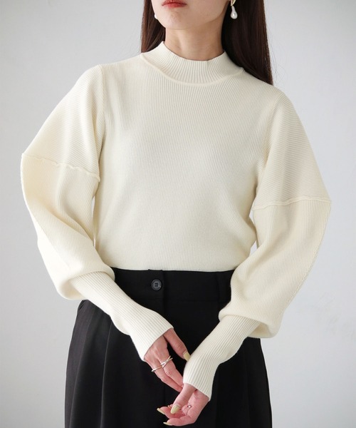 cheriella（シェリエラ）の「【cheriella】WEB限定デザインシルエットスリーブニット WEB LIMITED DESIGN SILHOUETTE SLEEVE KNIT（ニット/セーター・レディース・アイボリー/ブラック/パープル/レッド/グリーン・M）」の6枚目の写真