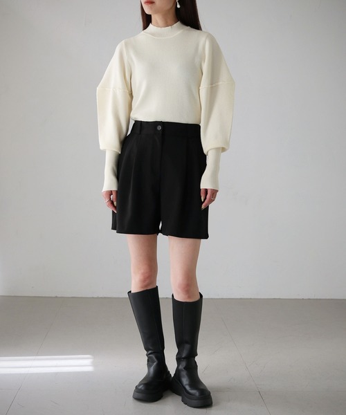 cheriella（シェリエラ）の「【cheriella】WEB限定デザインシルエットスリーブニット WEB LIMITED DESIGN SILHOUETTE SLEEVE KNIT（ニット/セーター・レディース・アイボリー/ブラック/パープル/レッド/グリーン・M）」の10枚目の写真