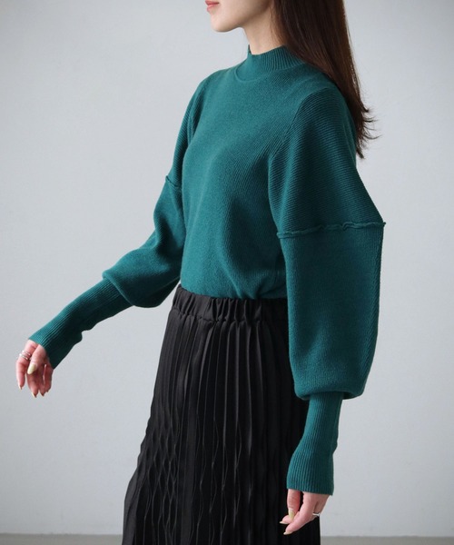 cheriella（シェリエラ）の「【cheriella】WEB限定デザインシルエットスリーブニット WEB LIMITED DESIGN SILHOUETTE SLEEVE KNIT（ニット/セーター・レディース・アイボリー/ブラック/パープル/レッド/グリーン・M）」の19枚目の写真