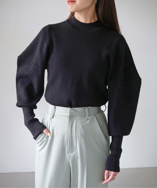 cheriella（シェリエラ）の「【cheriella】WEB限定デザインシルエットスリーブニット WEB LIMITED DESIGN SILHOUETTE SLEEVE KNIT（ニット/セーター・レディース・アイボリー/ブラック/パープル/レッド/グリーン・M）」の13枚目の写真