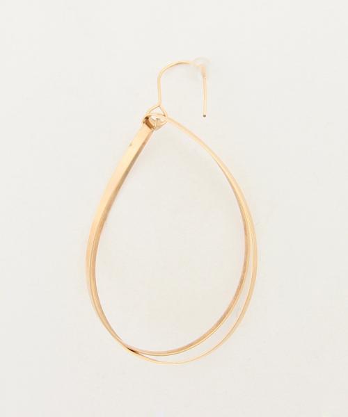 Ray BEAMS(レイビームス)の「by boe / クロスサークル ピアス(ピアス(両耳用)・レディース・ゴールド・ONE SIZE)」の2枚目の写真