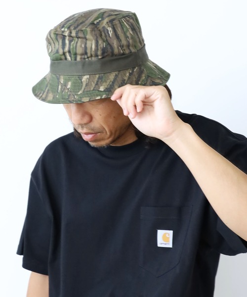 ROOPTOKYO（ループトウキョウ）の「NEW VTG BUCKET HAT バケットハット サファリハット リバーシブル カモフラージュ（ハット・メンズ・グレー系/ブラウン系・L）」の10枚目の写真