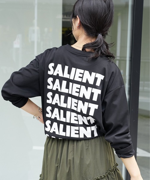 COLONY 2139(コロニートゥーワンスリーナイン)の「スマートロゴプリント長袖Tシャツ(Tシャツ/カットソー・レディース・オフホワイト/ブラック・FREE)」の2枚目の写真