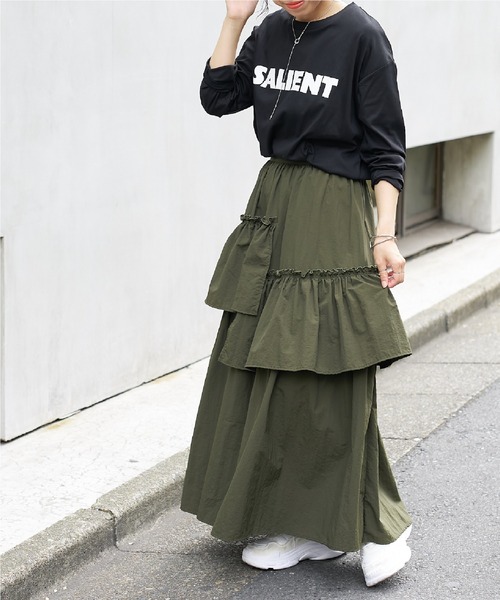 COLONY 2139(コロニートゥーワンスリーナイン)の「スマートロゴプリント長袖Tシャツ(Tシャツ/カットソー・レディース・オフホワイト/ブラック・FREE)」の19枚目の写真