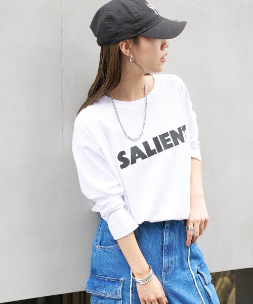 COLONY 2139(コロニートゥーワンスリーナイン)の「スマートロゴプリント長袖Tシャツ(Tシャツ/カットソー・レディース・オフホワイト/ブラック・FREE)」の6枚目の写真