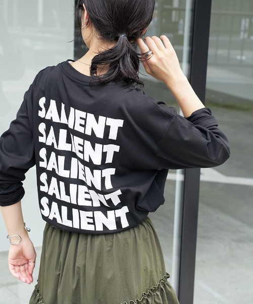 COLONY 2139(コロニートゥーワンスリーナイン)の「スマートロゴプリント長袖Tシャツ(Tシャツ/カットソー・レディース・オフホワイト/ブラック・FREE)」の18枚目の写真