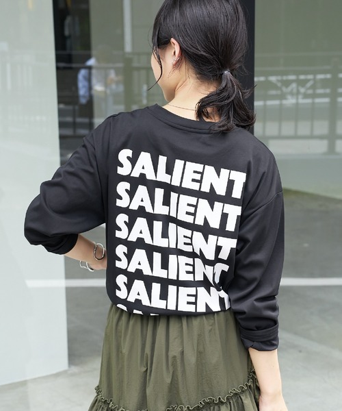 COLONY 2139(コロニートゥーワンスリーナイン)の「スマートロゴプリント長袖Tシャツ(Tシャツ/カットソー・レディース・オフホワイト/ブラック・FREE)」の4枚目の写真