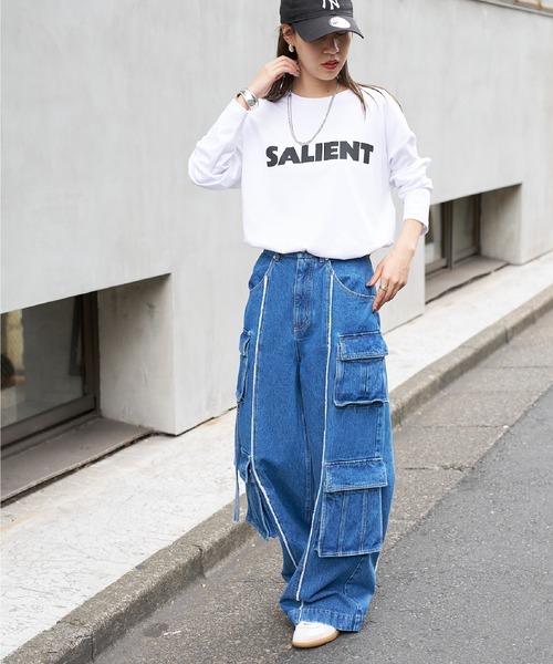 COLONY 2139(コロニートゥーワンスリーナイン)の「スマートロゴプリント長袖Tシャツ(Tシャツ/カットソー・レディース・オフホワイト/ブラック・FREE)」の21枚目の写真