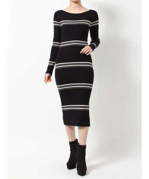 RESEXXY（リゼクシー）の「リブニット長袖ワンピース（ワンピース・レディース・ブラック/その他1/アイボリー/オレンジ・SMALL/MEDIUM）」の8枚目の写真