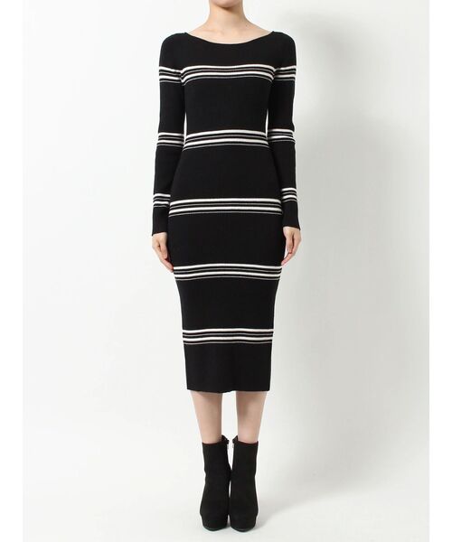 RESEXXY（リゼクシー）の「リブニット長袖ワンピース（ワンピース・レディース・ブラック/その他1/アイボリー/オレンジ・SMALL/MEDIUM）」の7枚目の写真