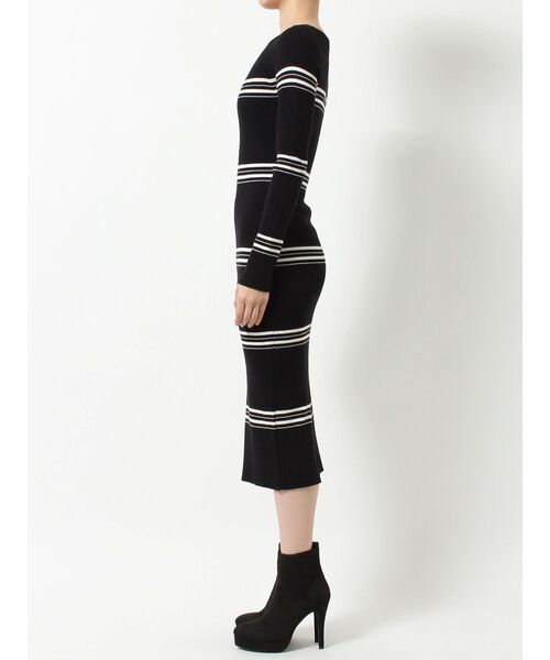 RESEXXY（リゼクシー）の「リブニット長袖ワンピース（ワンピース・レディース・ブラック/その他1/アイボリー/オレンジ・SMALL/MEDIUM）」の6枚目の写真