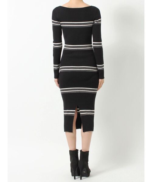 RESEXXY（リゼクシー）の「リブニット長袖ワンピース（ワンピース・レディース・ブラック/その他1/アイボリー/オレンジ・SMALL/MEDIUM）」の5枚目の写真