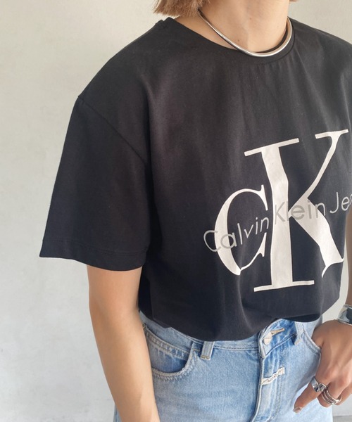 Calvin Klein(カルバン・クライン)の「【Calvin Klein / カルバンクライン】 CORE MONOLOGO JEANS TEE ロゴ 半袖 Tシャツ(Tシャツ/カットソー・レディース・ホワイト/グレー/ネイビー/ブラック・S/M/L/XL)」の12枚目の写真