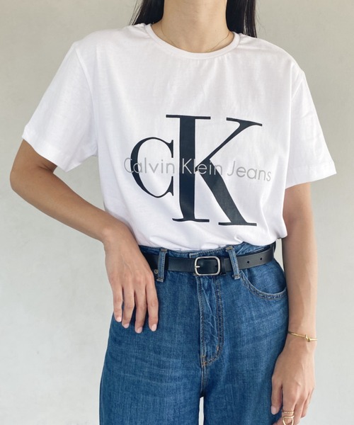 Calvin Klein(カルバン・クライン)の「【Calvin Klein / カルバンクライン】 CORE MONOLOGO JEANS TEE ロゴ 半袖 Tシャツ(Tシャツ/カットソー・レディース・ホワイト/グレー/ネイビー/ブラック・S/M/L/XL)」の8枚目の写真