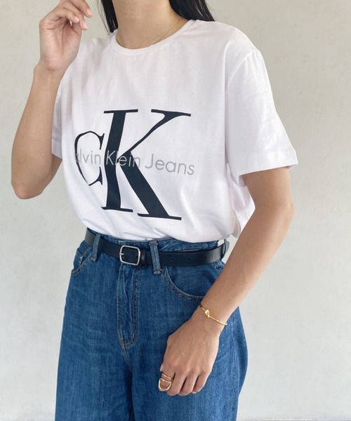 Calvin Klein(カルバン・クライン)の「【Calvin Klein / カルバンクライン】 CORE MONOLOGO JEANS TEE ロゴ 半袖 Tシャツ(Tシャツ/カットソー・レディース・ホワイト/グレー/ネイビー/ブラック・S/M/L/XL)」の9枚目の写真
