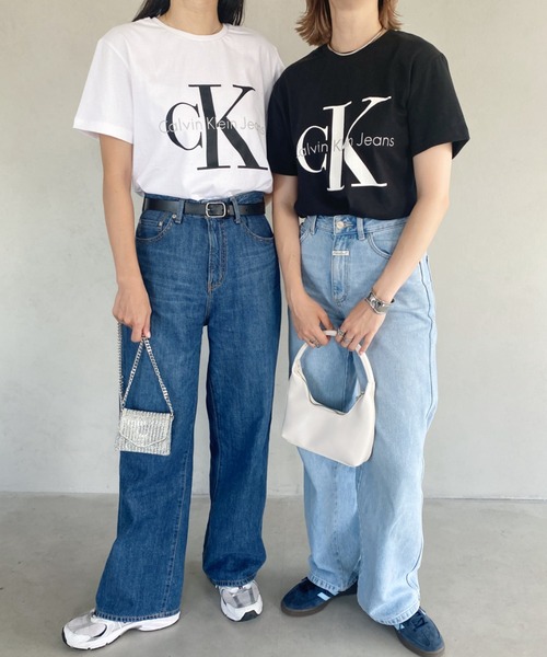 Calvin Klein(カルバン・クライン)の「【Calvin Klein / カルバンクライン】 CORE MONOLOGO JEANS TEE ロゴ 半袖 Tシャツ(Tシャツ/カットソー・レディース・ホワイト/グレー/ネイビー/ブラック・S/M/L/XL)」の6枚目の写真