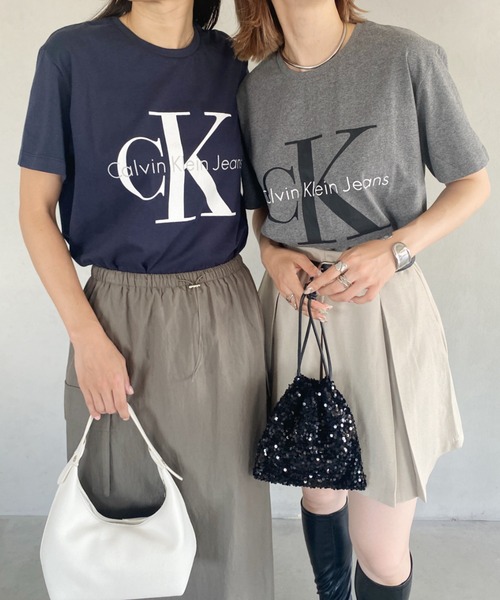 Calvin Klein(カルバン・クライン)の「【Calvin Klein / カルバンクライン】 CORE MONOLOGO JEANS TEE ロゴ 半袖 Tシャツ(Tシャツ/カットソー・レディース・ホワイト/グレー/ネイビー/ブラック・S/M/L/XL)」の20枚目の写真