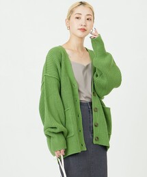 FREAK'S STORE | 限定展開　ビッグシルエット 片畦 Vネック カラー カーディガン(カーディガン/ボレロ)